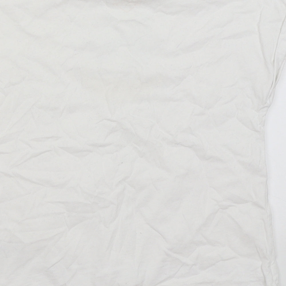 NEXT Girls White   Basic T-Shirt Size 9 Years  - Smile