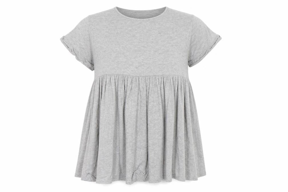PRETTYLITTLETHING Womens Grey   Basic T-Shirt Size 8