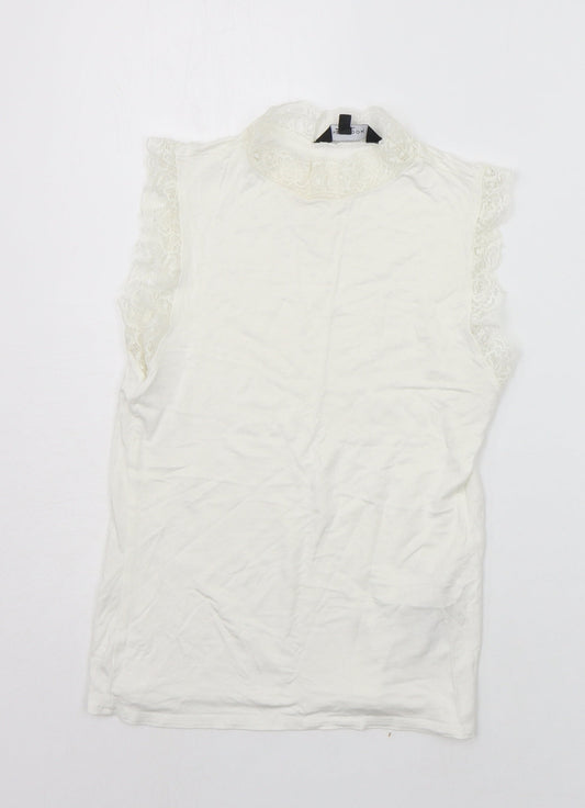New Look Womens White   Basic T-Shirt Size 8