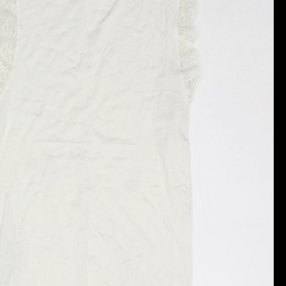 New Look Womens White   Basic T-Shirt Size 8