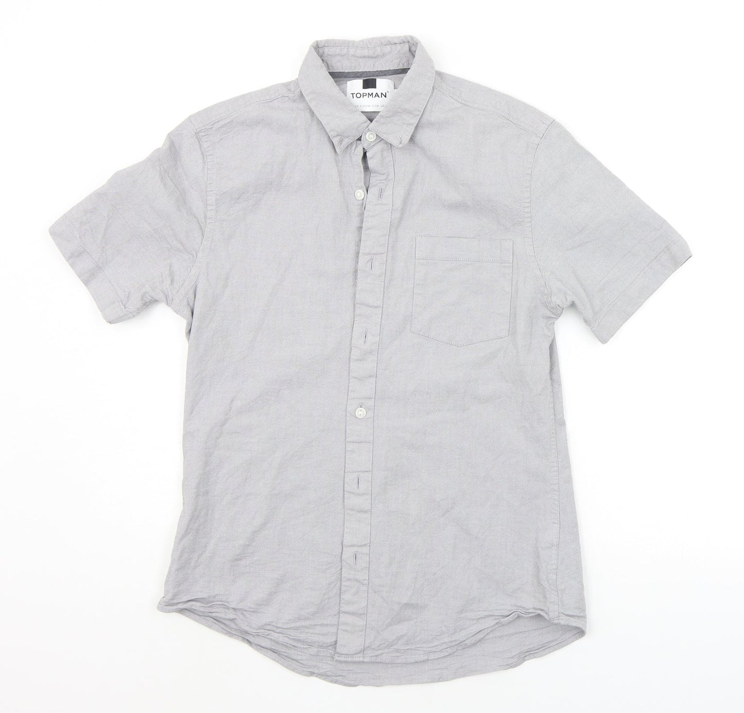 Topman Womens Grey   Basic Button-Up Size M