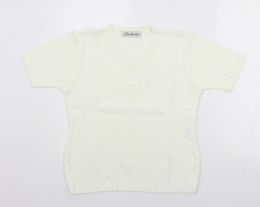 Berkertex Womens White   Pullover Jumper Size 12