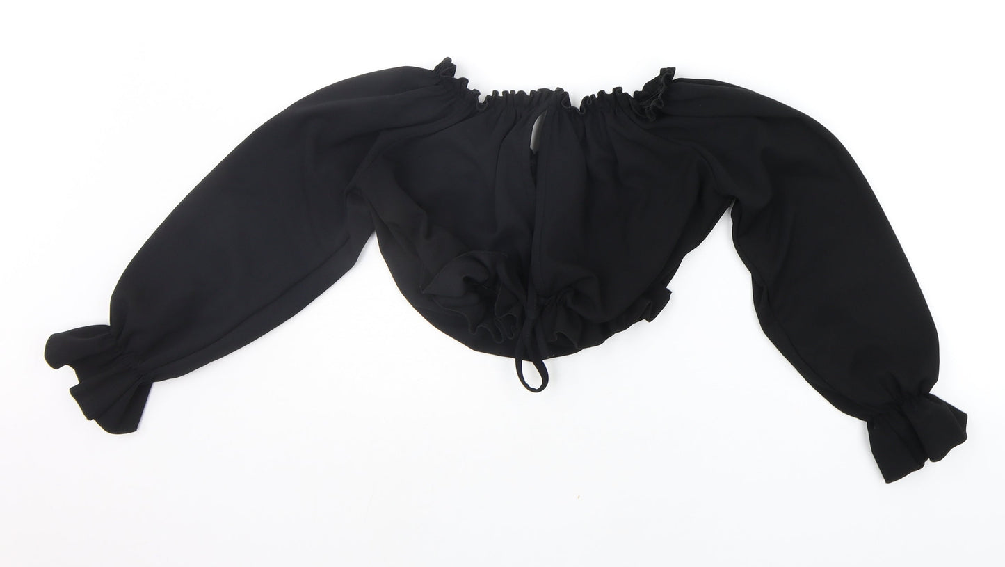 STYLELEISE Womens Black   Basic Blouse Size 10