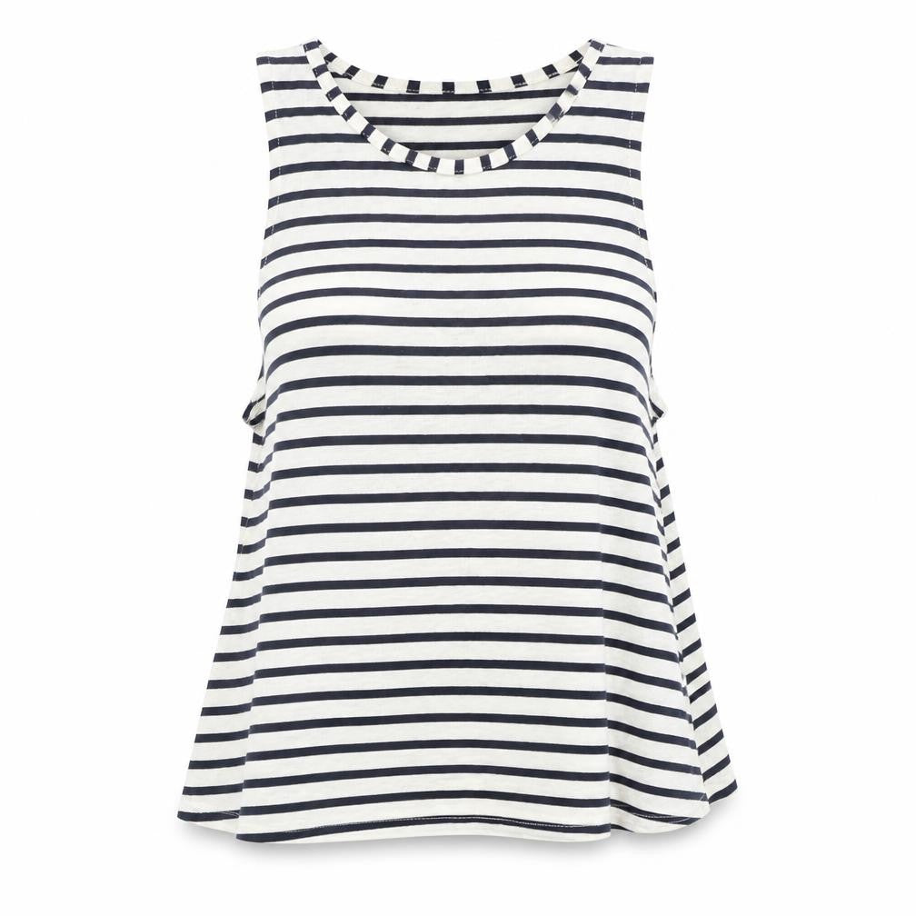 Atmosphere Womens Beige Striped  Basic Tank Size 8