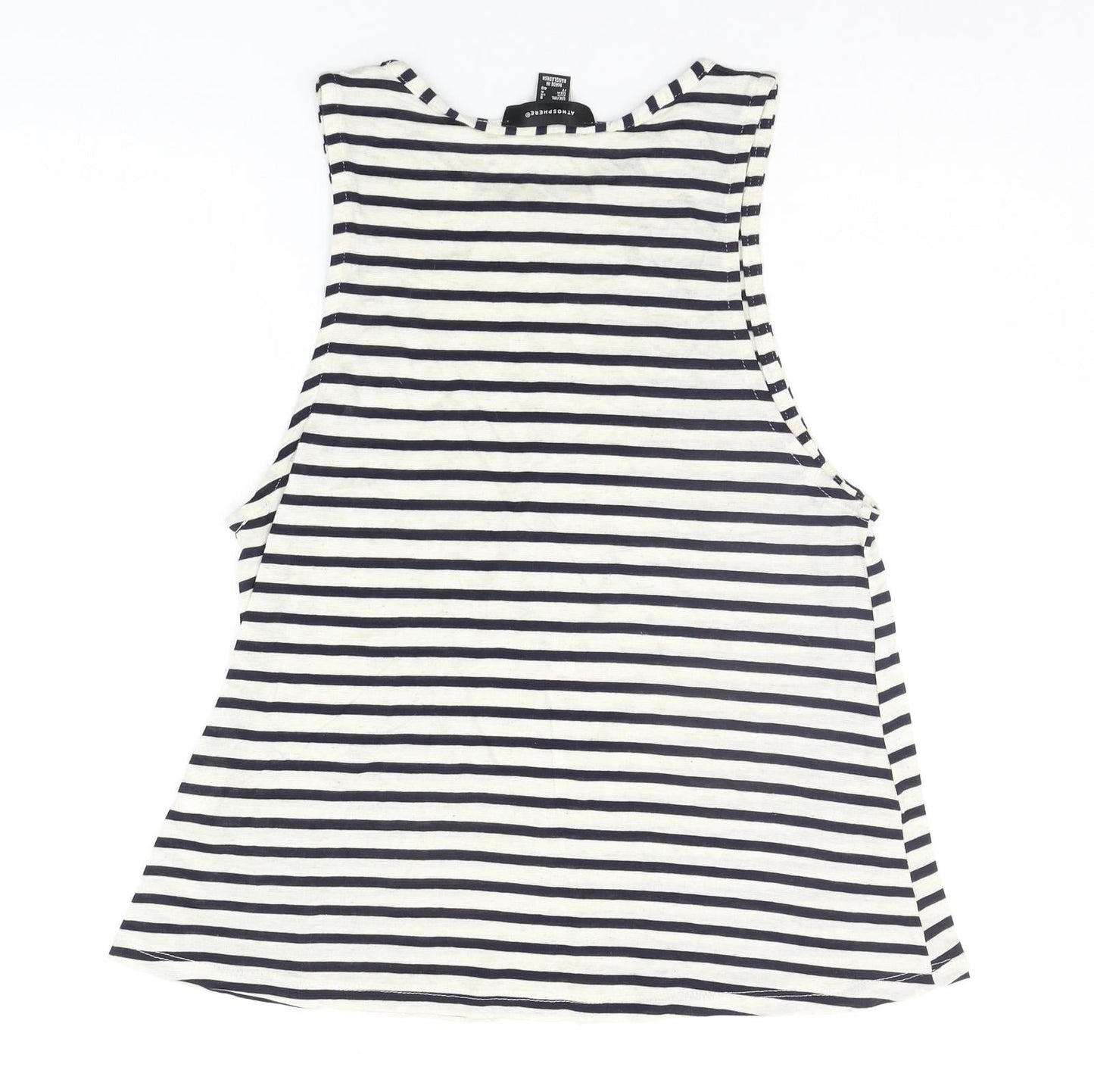 Atmosphere Womens Beige Striped  Basic Tank Size 8