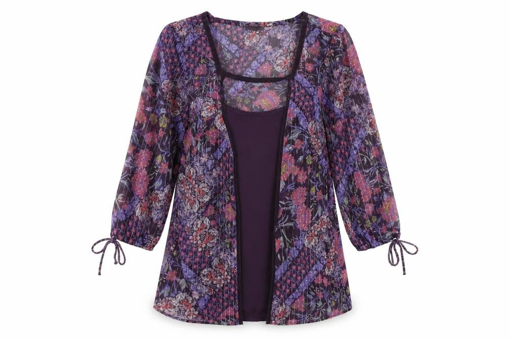 Marks & Spencer  Womens Purple Floral  Basic Blouse Size 12
