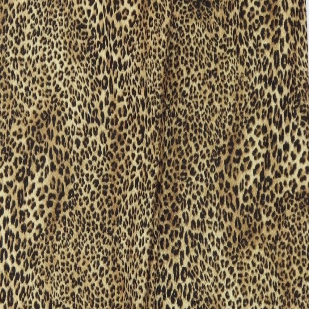 Preworn  Womens Beige Animal Print  Sweatpants Trousers Size 30 in L27 in