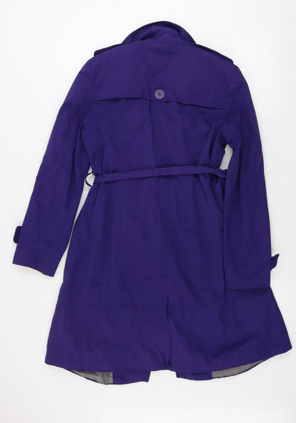 Preloved Debenhams  Womens Purple   Jacket Coat - Back
