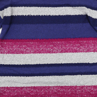 Bonmarché Womens Blue Striped A-Line Size 14