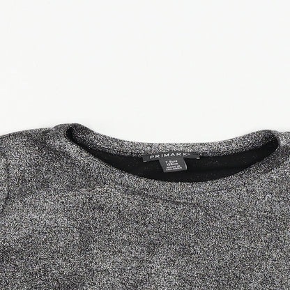 Preloved Primark  Girls Grey   Basic T-Shirt Size 7-8 Years - Detail