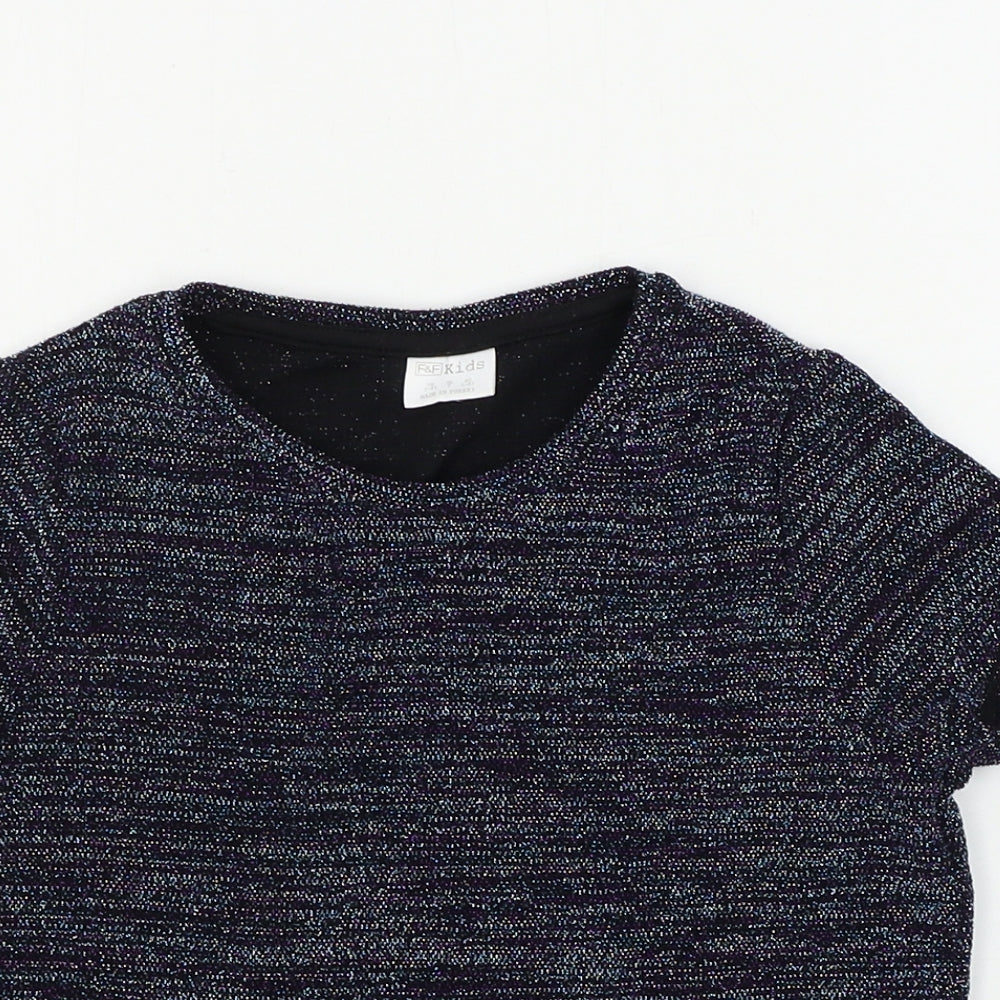 F&F  Girls Blue   Basic T-Shirt Size 4-5 Years