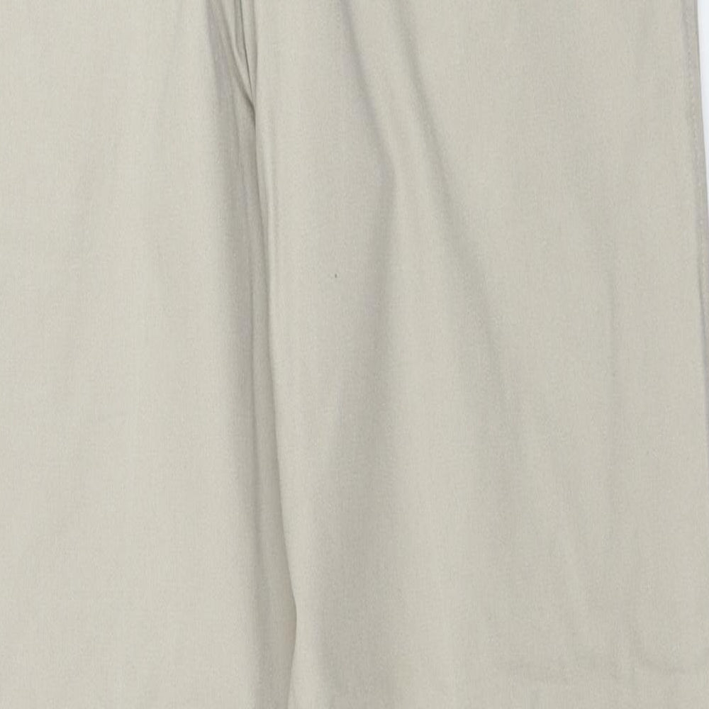 Farah  Mens Beige Houndstooth  Chino Trousers Size 36 in L31 in