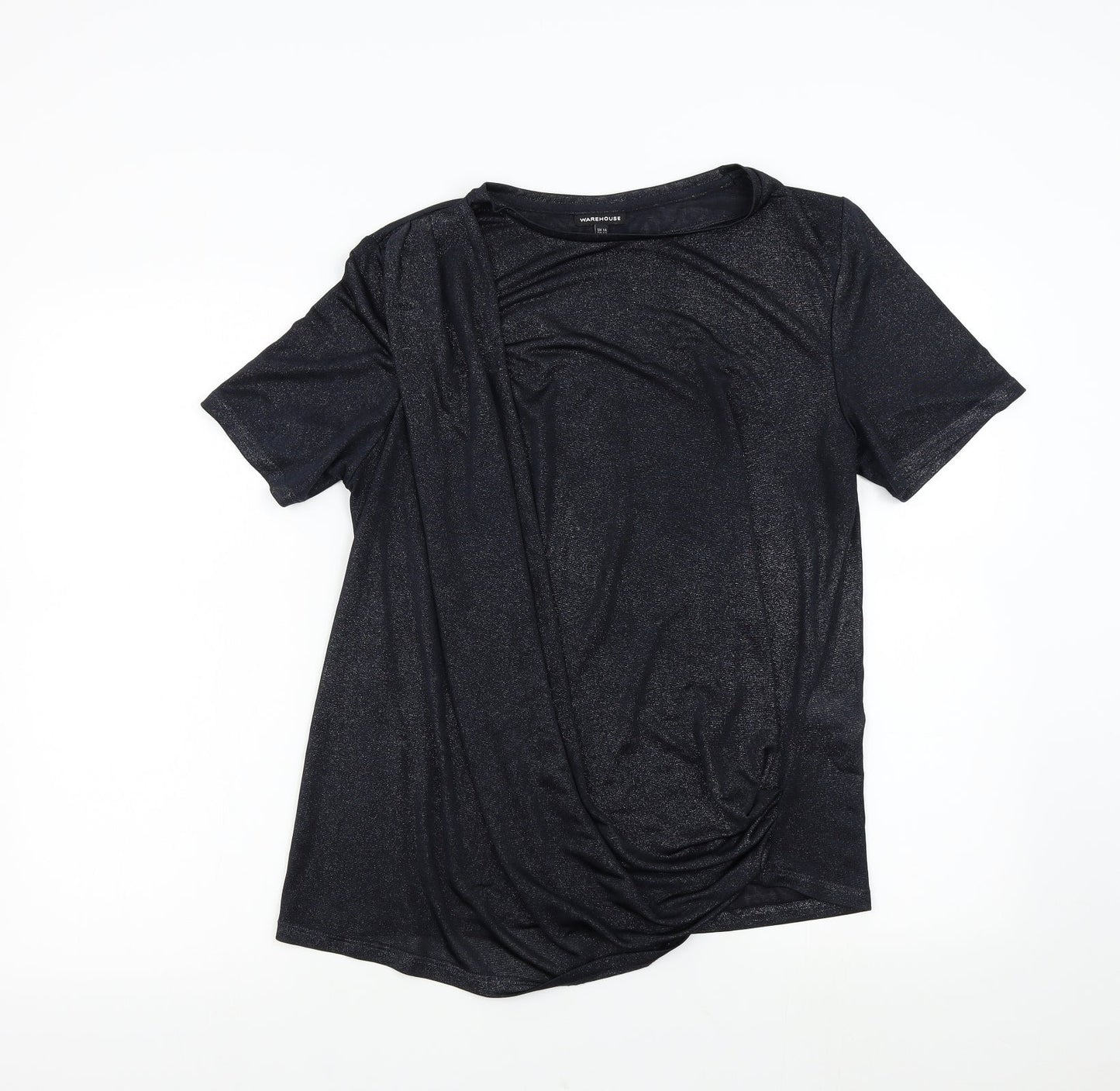 Warehouse Womens Black   Basic T-Shirt Size 14