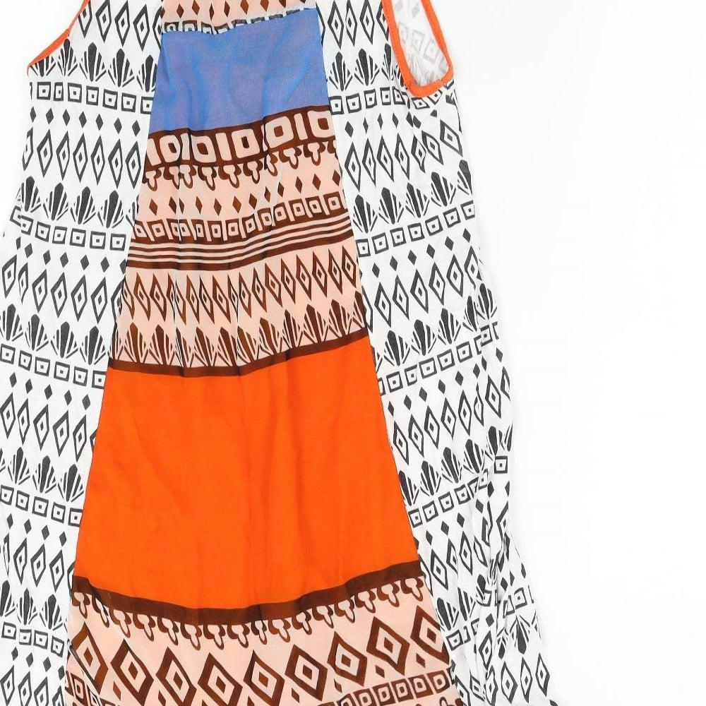 MOTIVI Womens Multicoloured Geometric  Slip Dress  Size S