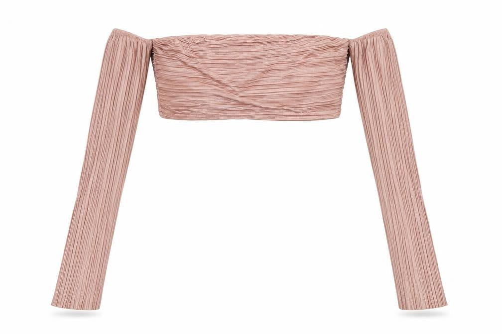 In the Style Womens Pink   Cropped Blouse Size 10