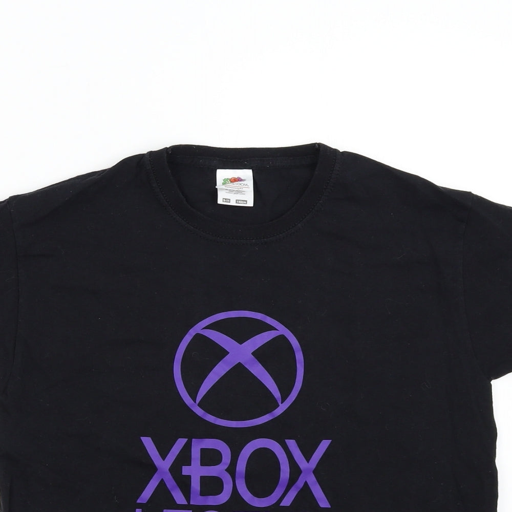 Fruit of the Loom Boys Black   Basic T-Shirt Size 9-10 Years  - XBOX Legend