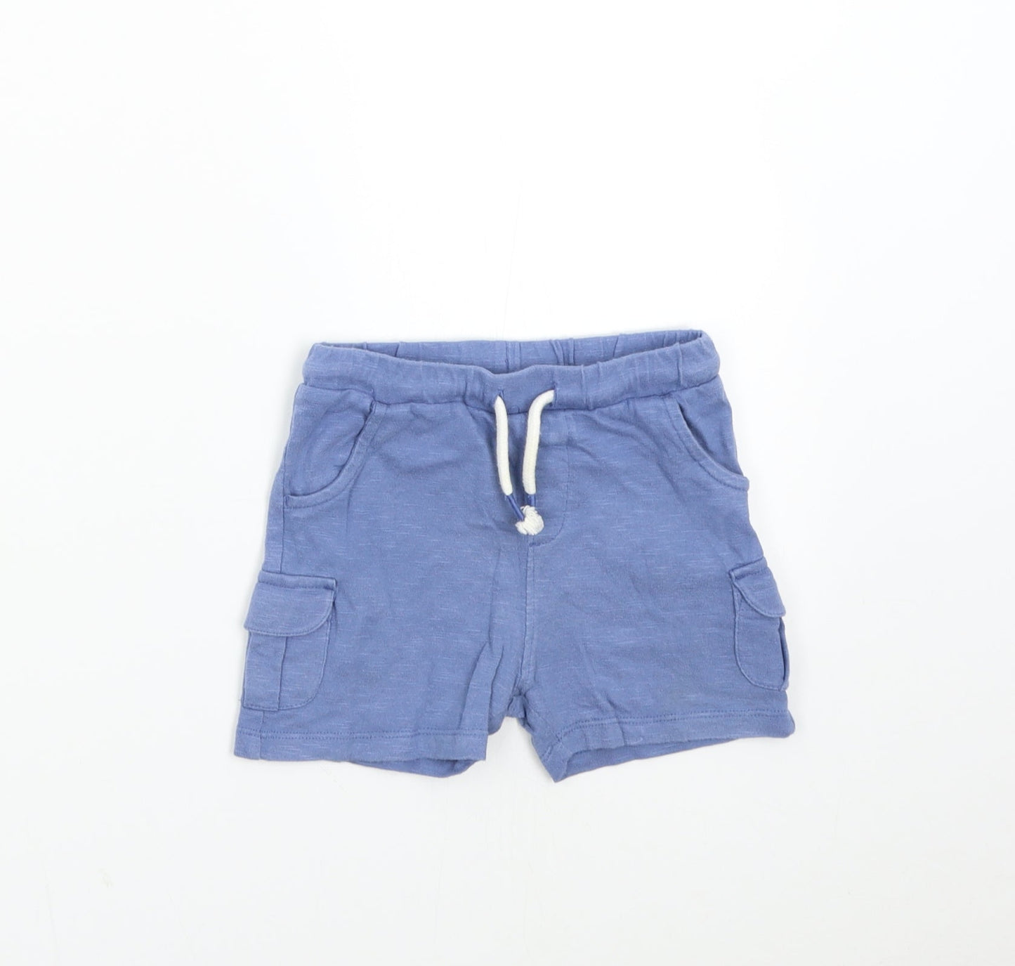 M&S Baby Blue   Cargo Trousers Size 12-18 Months  - Short