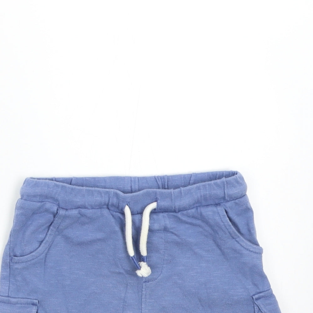 M&S Baby Blue   Cargo Trousers Size 12-18 Months  - Short