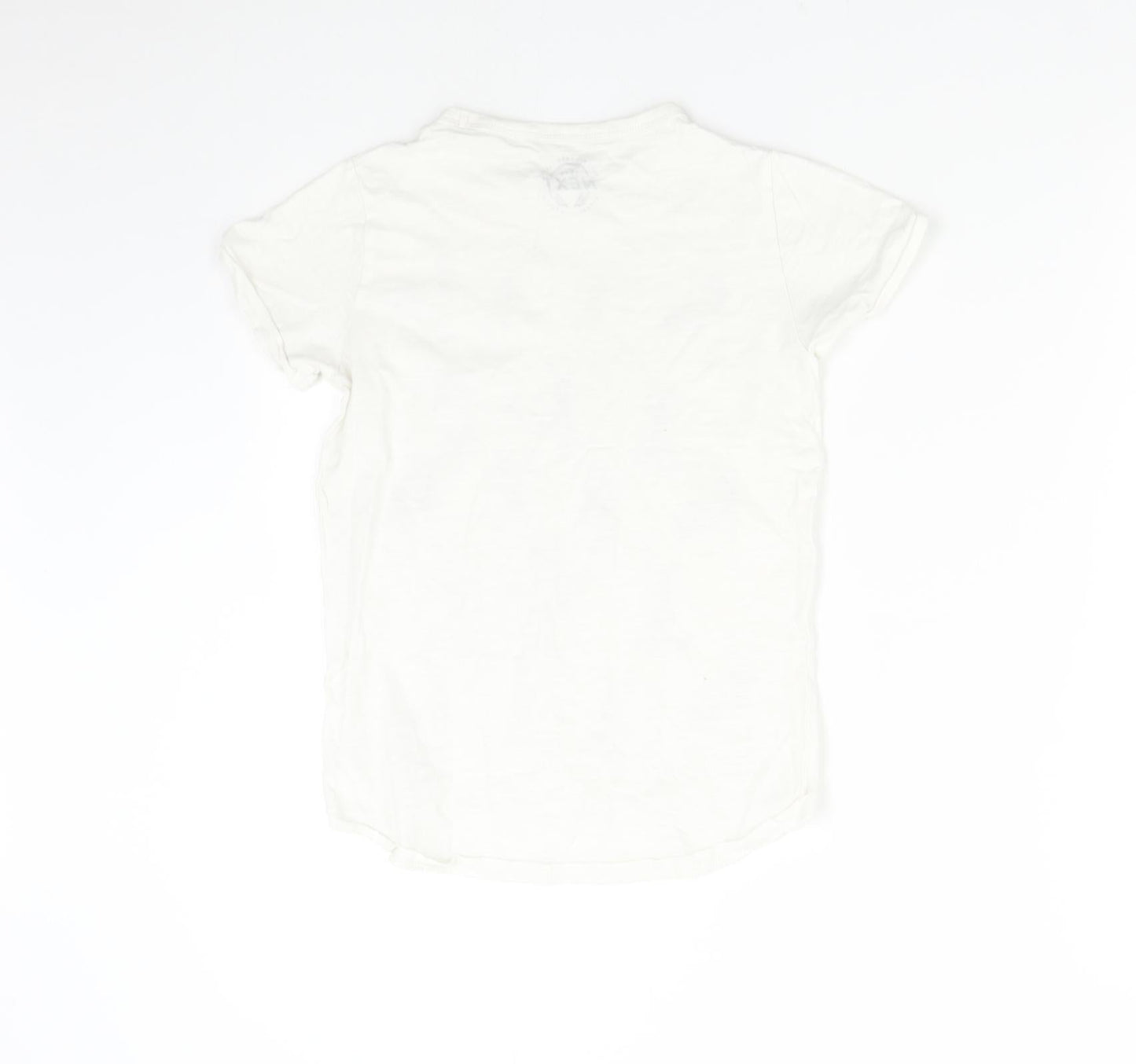 NEXT Boys White   Basic T-Shirt Size 8 Years  - Skateboard Skeleton