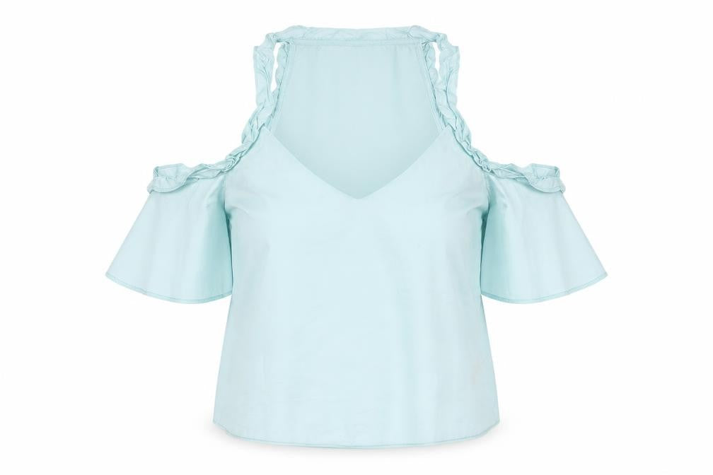 Topshop Womens Blue   Basic Blouse Size 12