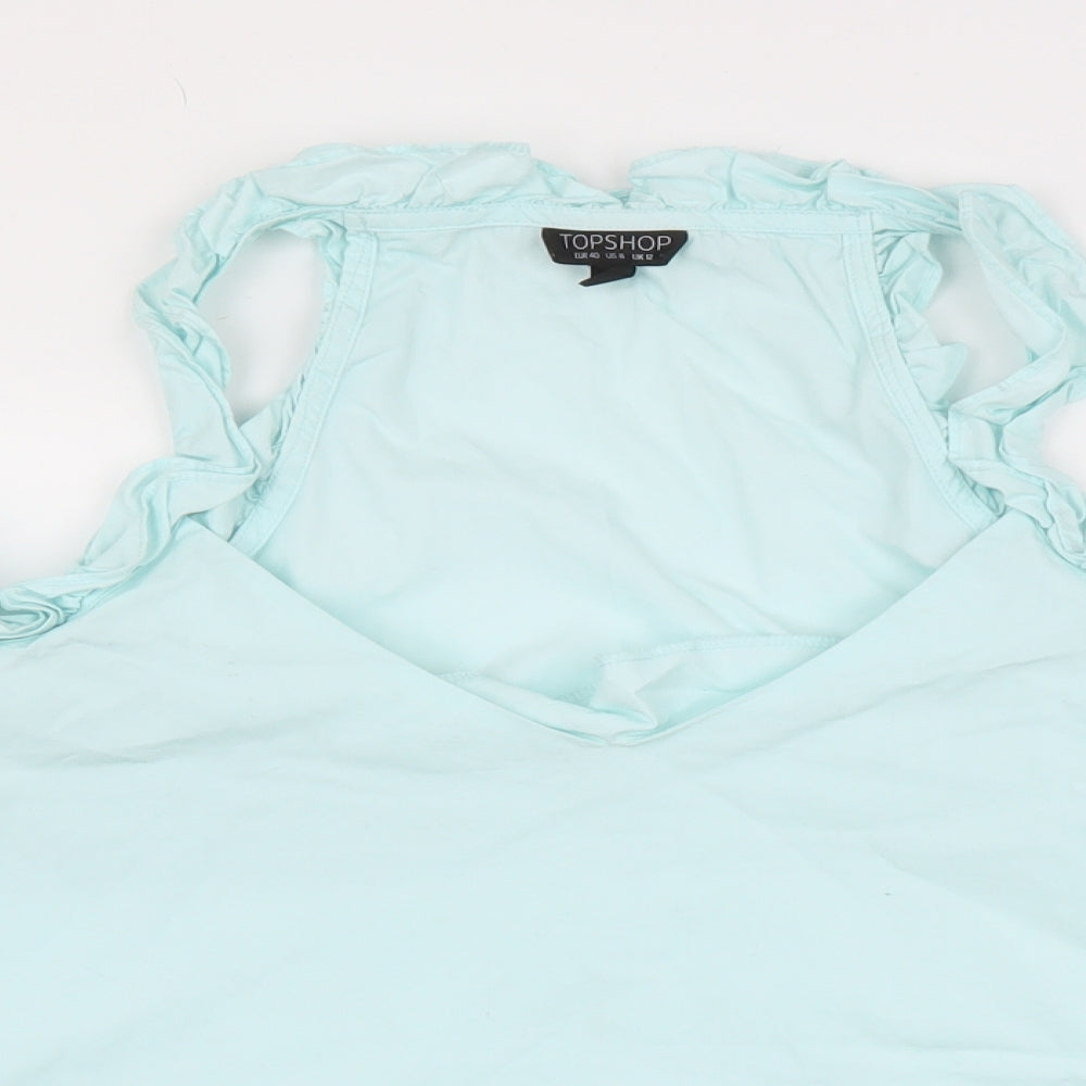 Topshop Womens Blue   Basic Blouse Size 12
