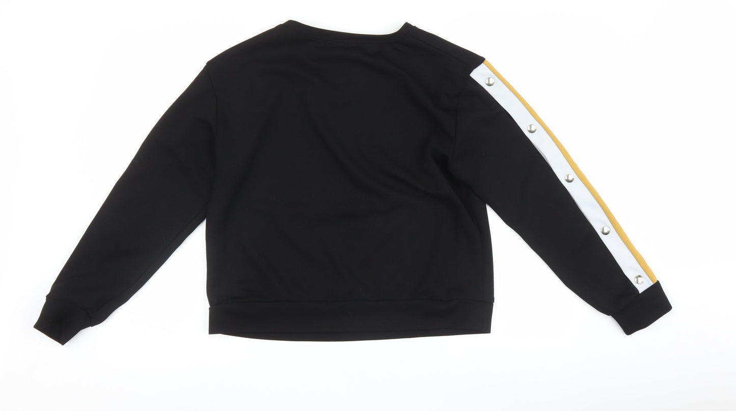 CAMERO ROSE Womens Black   Pullover Sweatshirt Size M