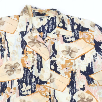 Preloved sky fashion Womens Multicoloured Floral  Basic Blouse Size 16 - Detail