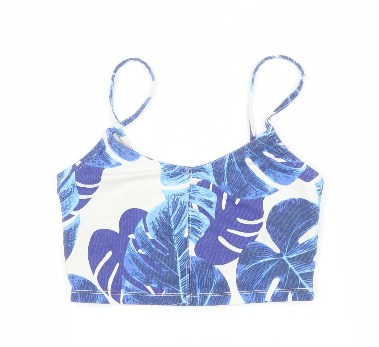 Topshop Womens Blue Floral  Basic Tank Size 8