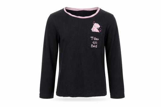 George Girls Black Solid  Top Pyjama Top Size 6-7 Years