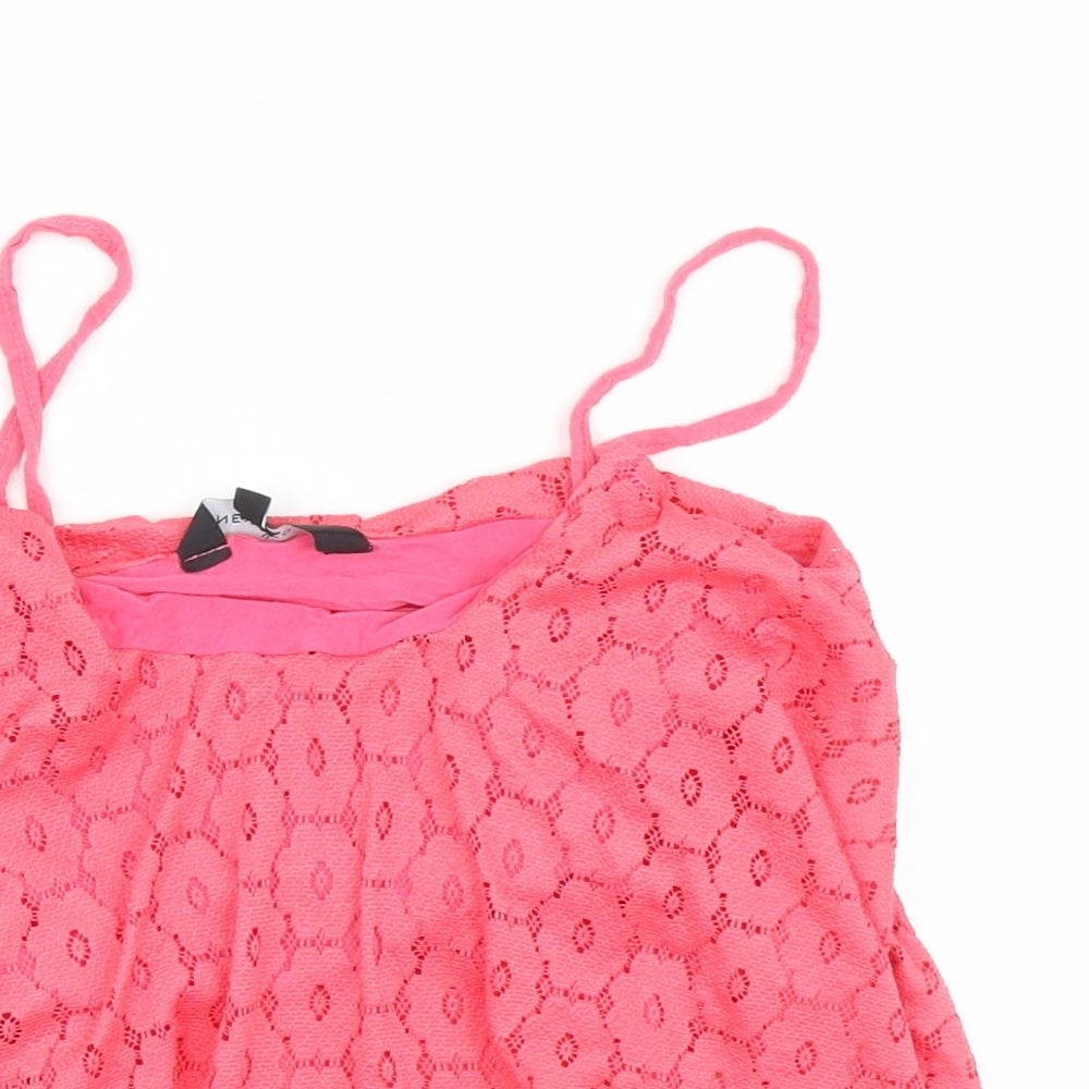 New Look Womens Pink   Basic Tank Size 8
