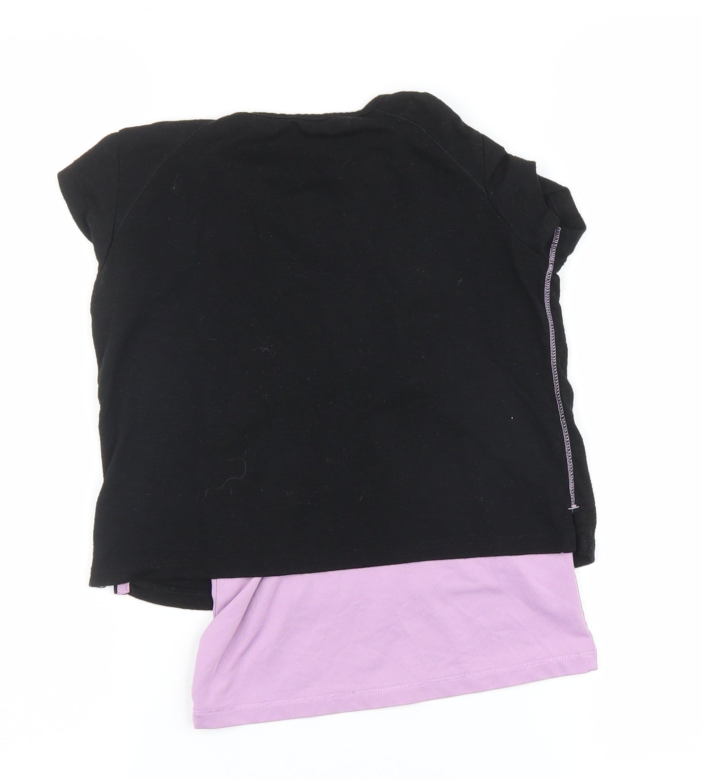 George Girls Black   Basic T-Shirt Size 5-6 Years