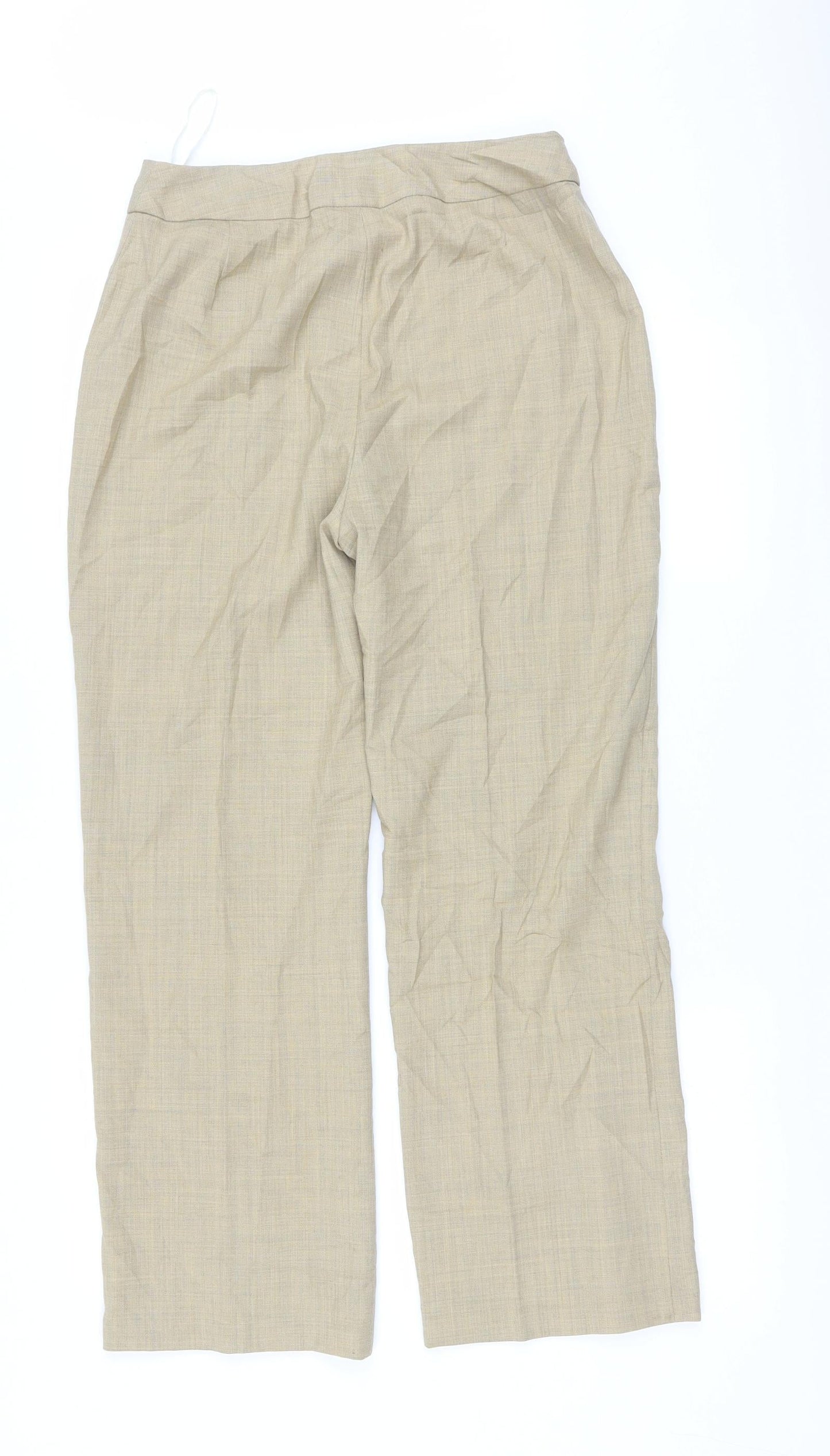 Dunnes Stores Womens Beige   Trousers  Size 12 L28.5 in