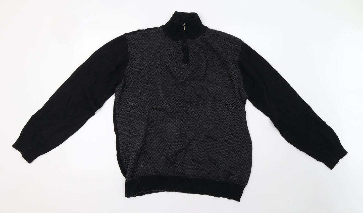 Matalan Mens Black   Full Zip Sweatshirt Size L