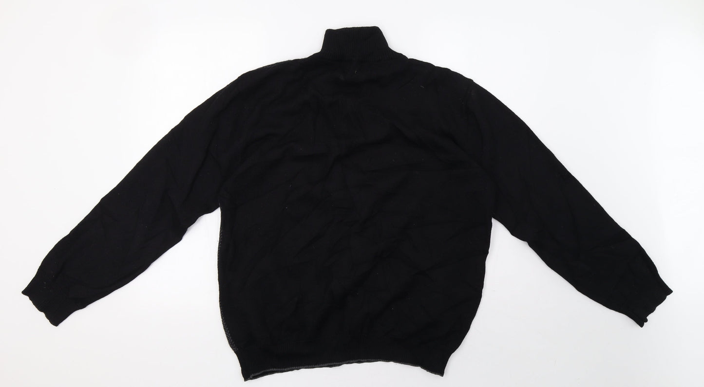 Matalan Mens Black   Full Zip Sweatshirt Size L