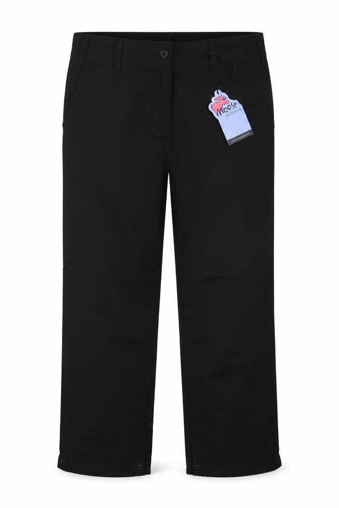 moose Womens Black   Trousers  Size 12 L26 in