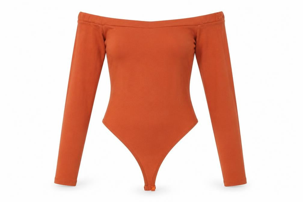 Missguided Womens Orange   Bodysuit One-Piece Size 8