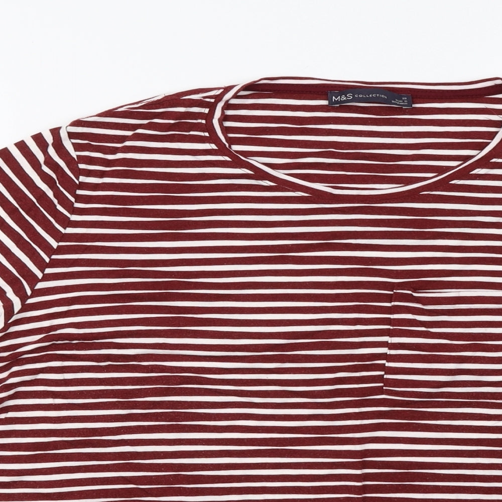 Marks and Spencer Womens Red Striped  Pullover Sweatshirt Size 20