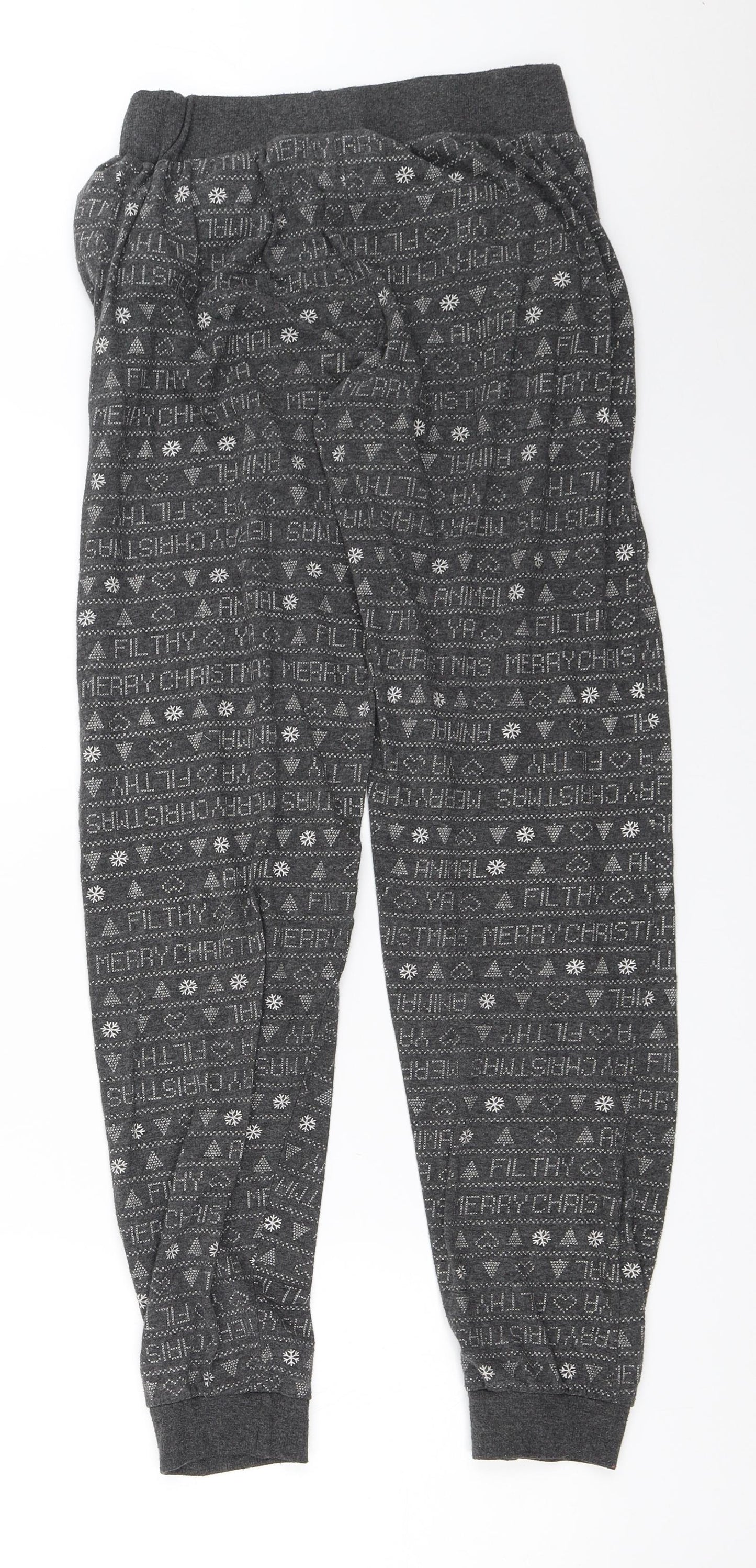 Primark Girls Grey Solid  Top Pyjama Pants Size S  - Home Alone christmas