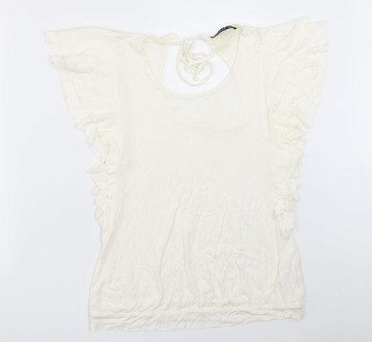 Atmosphere Womens Ivory   Basic T-Shirt Size 14