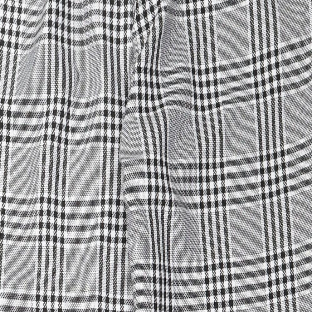 Teen Blue Womens Black Check  Capri Trousers Size 42 L24.5 in