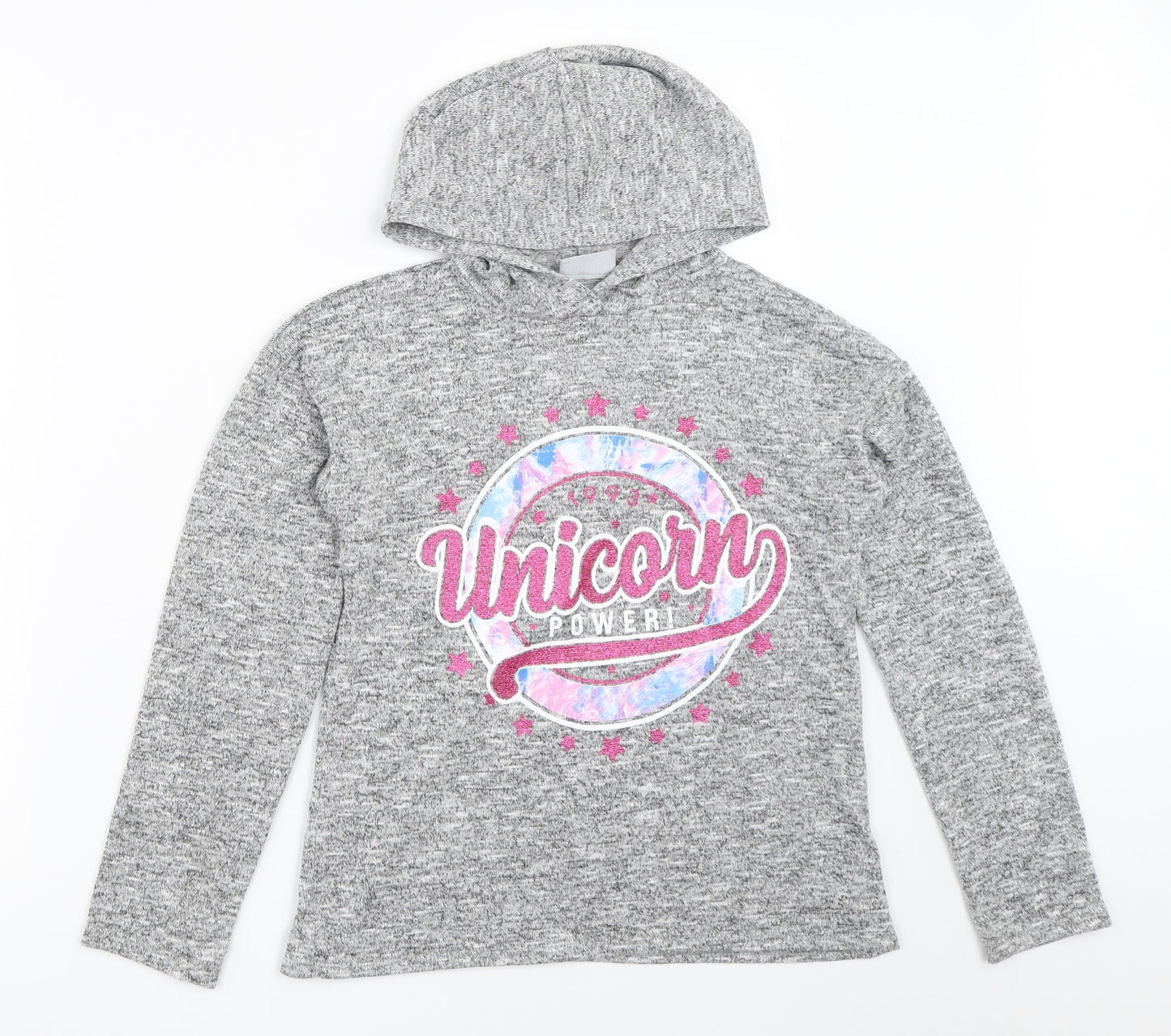 Matalan Girls Grey   Pullover Hoodie Size 10 Years