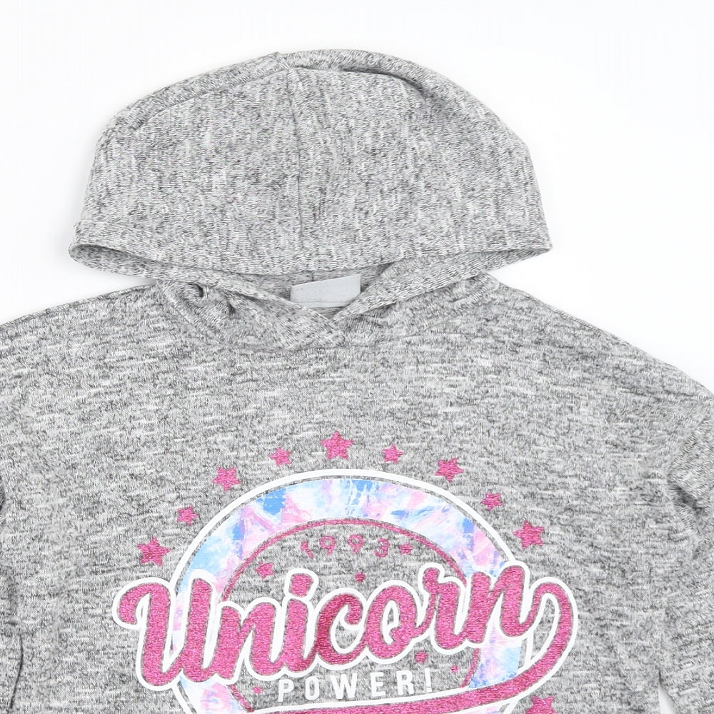 Matalan Girls Grey   Pullover Hoodie Size 10 Years