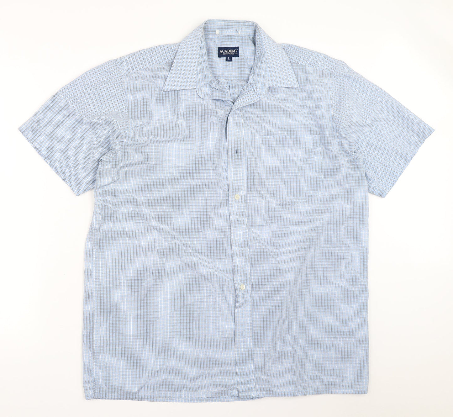 Academy Mens Blue    Button-Up Size L