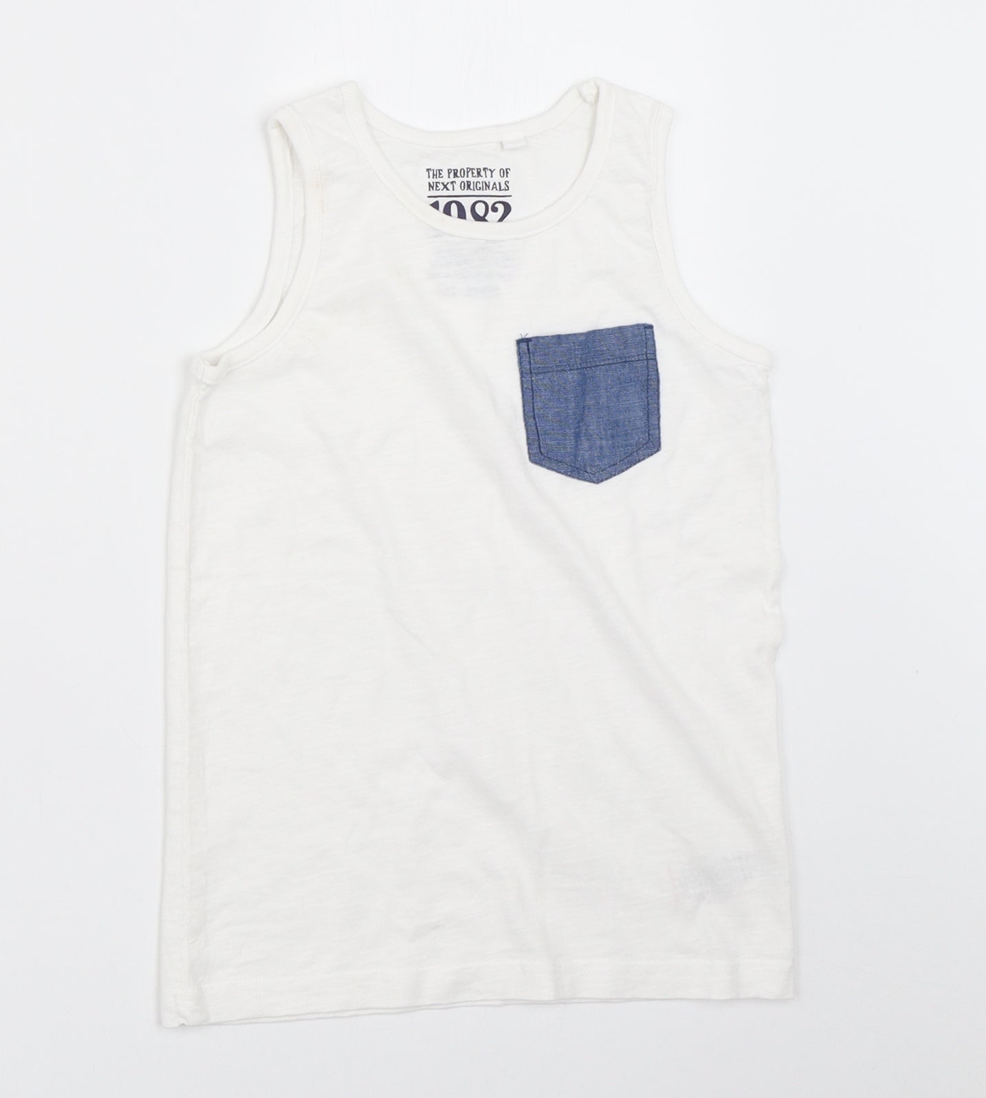 NEXT Boys White   Basic Tank Size 7 Years
