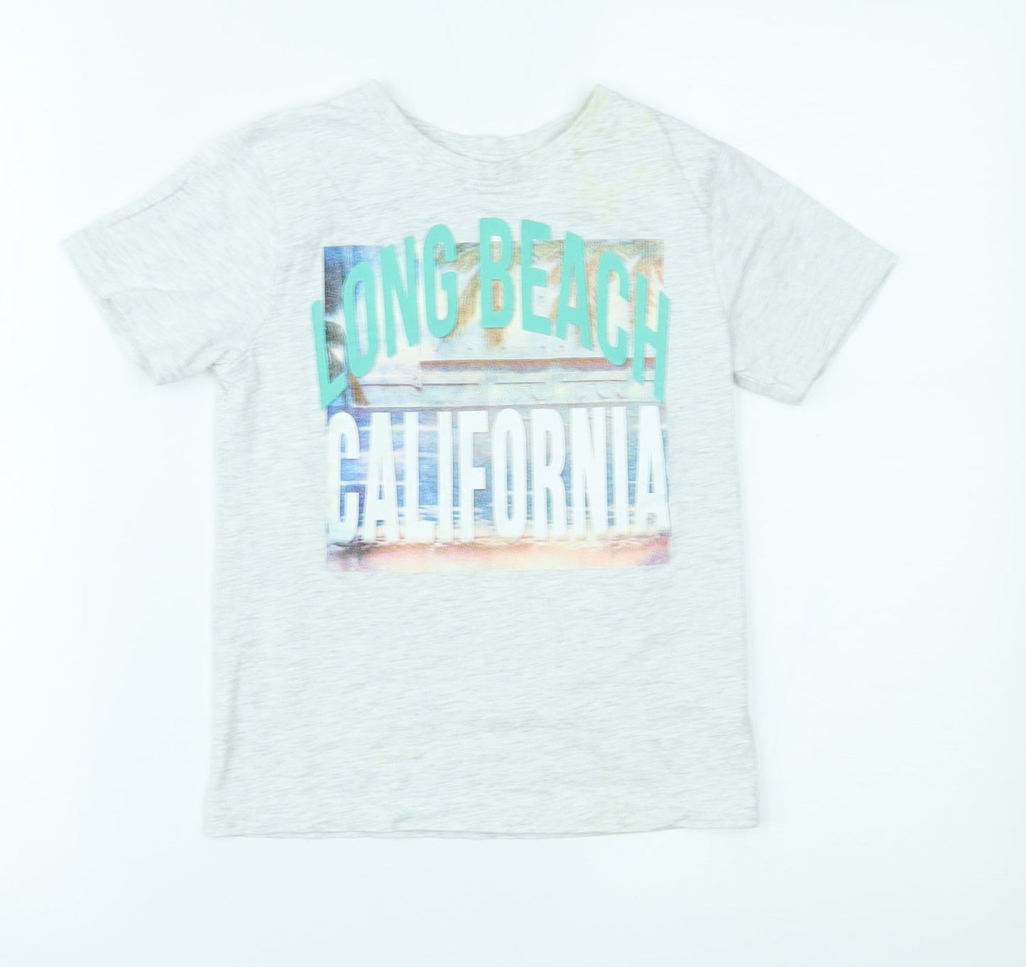 Primark Girls Grey   Basic T-Shirt Size 6-7 Years