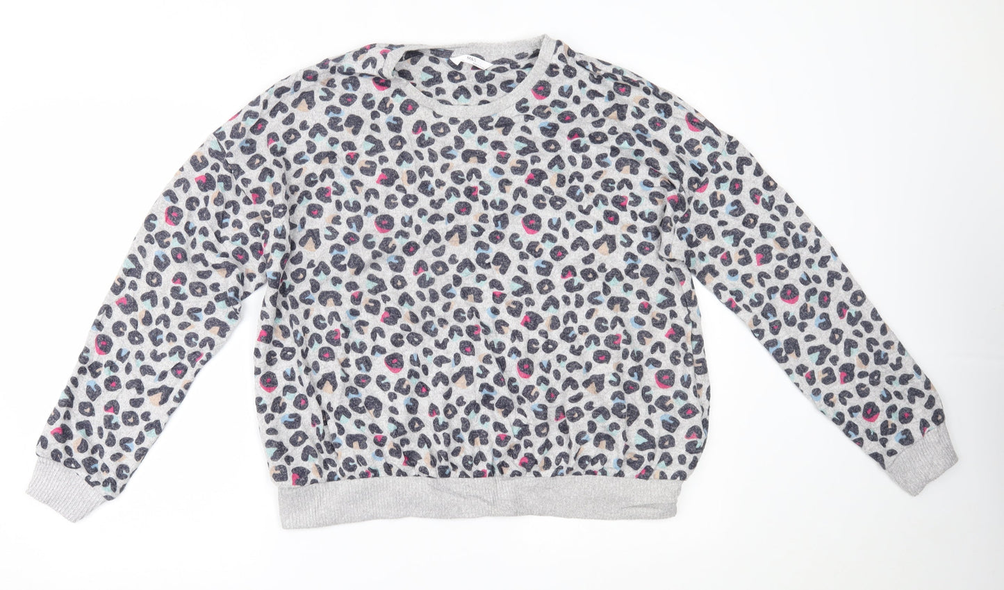 Marks and Spencer Girls Multicoloured Animal Print  Pullover Jumper Size 14 Years