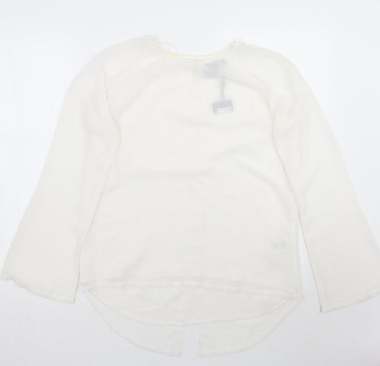 Byoung Womens White   Basic Blouse Size 10