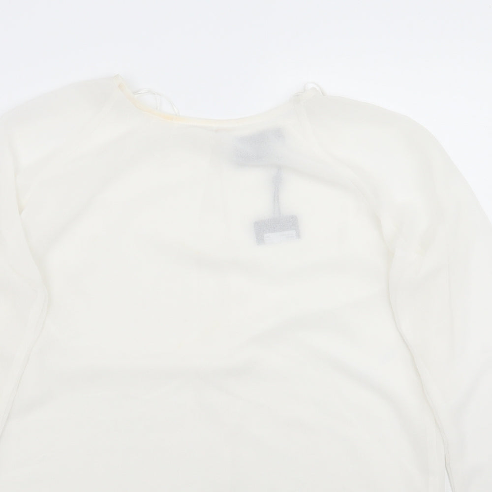 Byoung Womens White   Basic Blouse Size 10