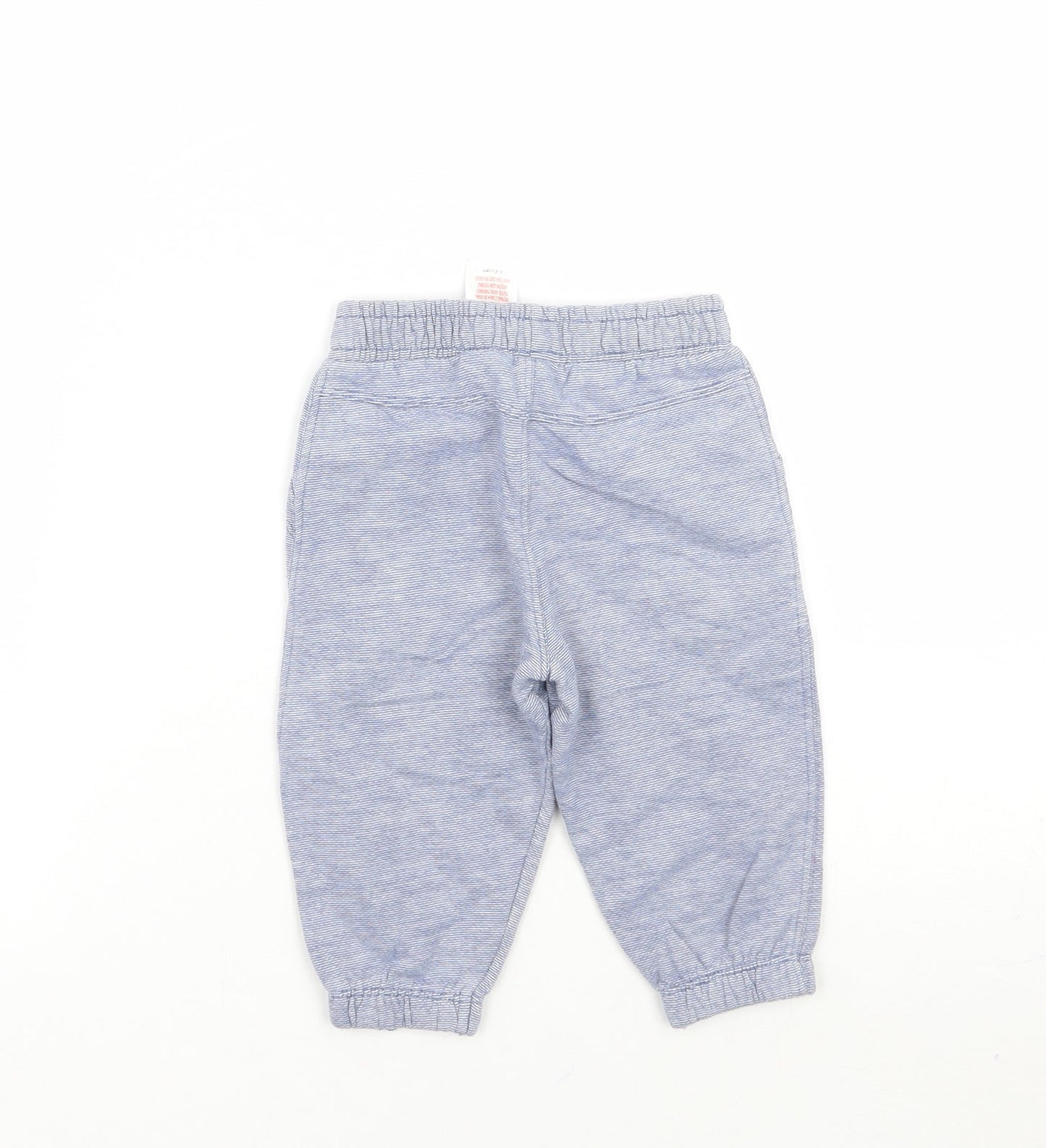 F&F Boys Blue Striped  Sweatpants Trousers Size 6-9 Months