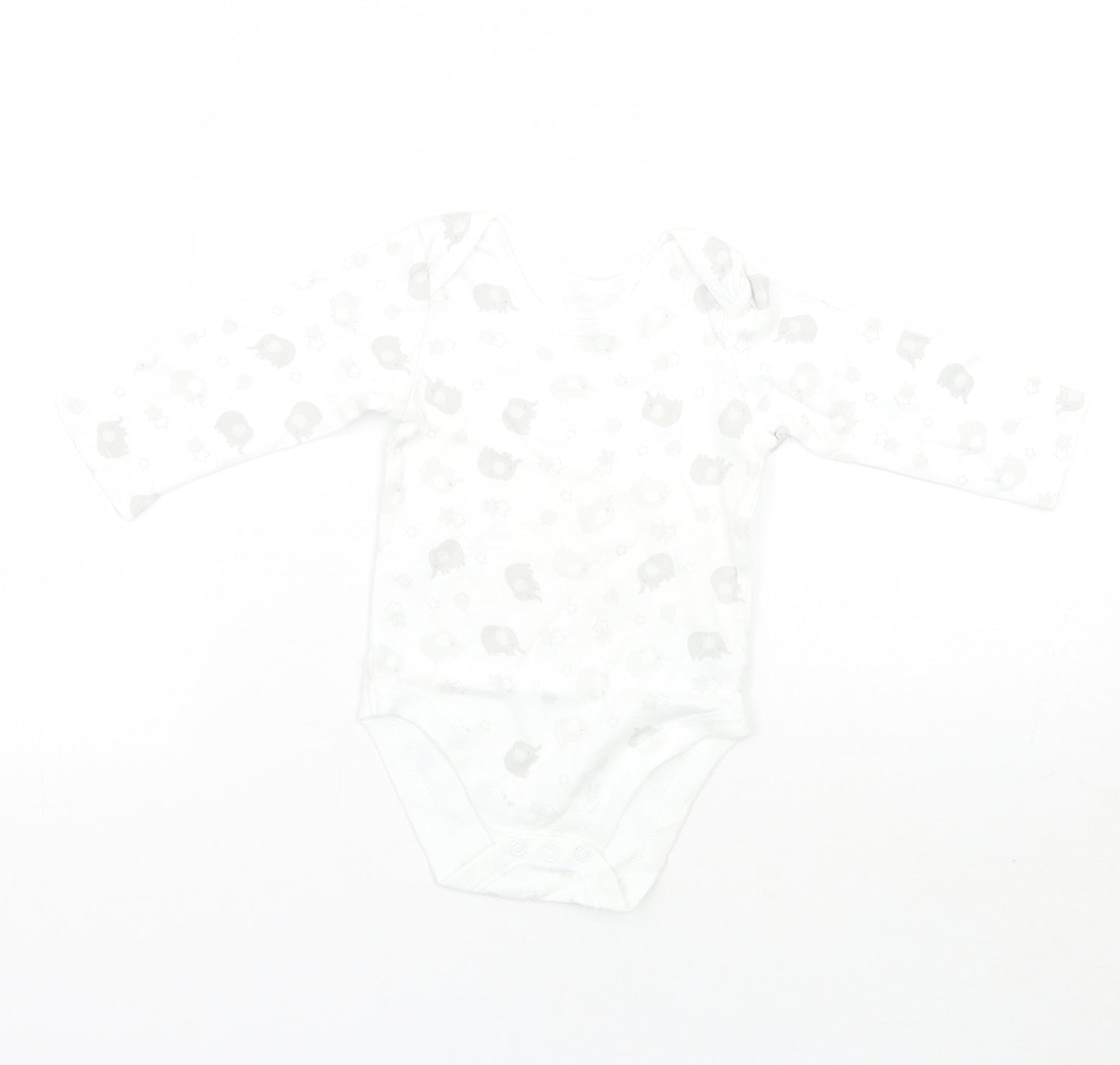 Nutmeg Baby White Geometric  Babygrow One-Piece Size 6-9 Months